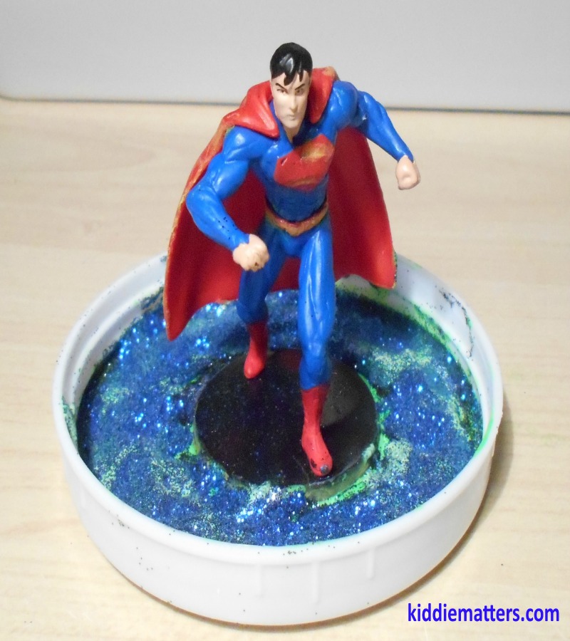 blue superman figurine