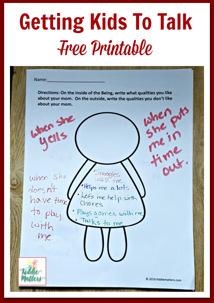 Getting Kids To Talk with Free Printable